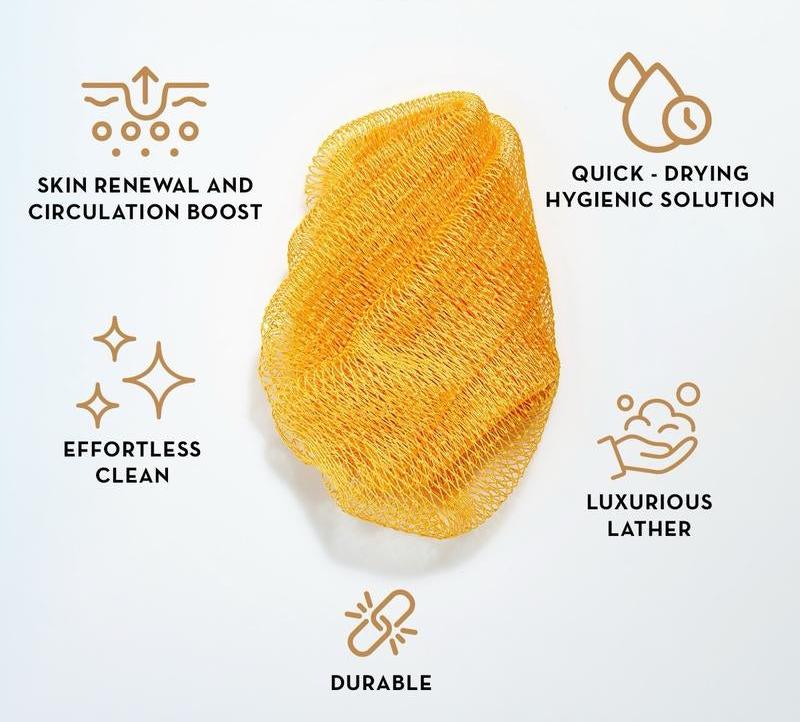 Bellanomi African Exfoliating Net Sponge, Ethically Sourced from Nigeria